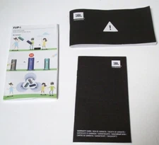 JBL FLIP4 Wireless Speaker PAPERWORK ONLY Quick Start Guide Warranty Warning Bk