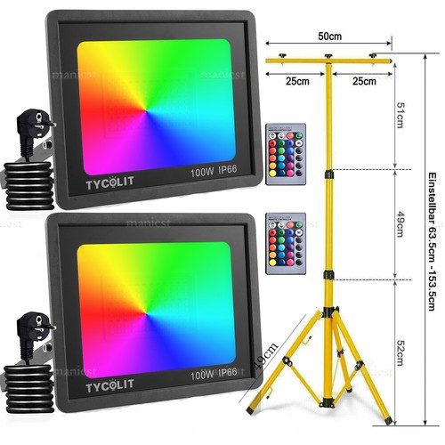 10-100W LED Fluter RGB Strahler  Festival Flutlicht w/Fernbedienung Scheinwerfer - Bild 22 von 32