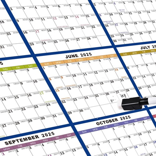 Wall Calendar 2025-12 Months Calendar Big Wall Calendar Erasable & Usable - Picture 4 of 12