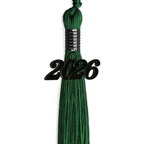 Borla verde graduación Endea con gota de fecha negra - Imagen 6 de 21