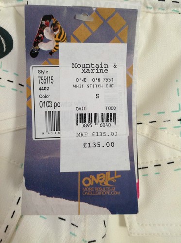Pantalones de esquí O'NEILL FREEDOM SERIE PUNTO BLANCO POLVO S £135 MIL MILLONES NUEVOS CON ETIQUETAS - Imagen 5 de 5