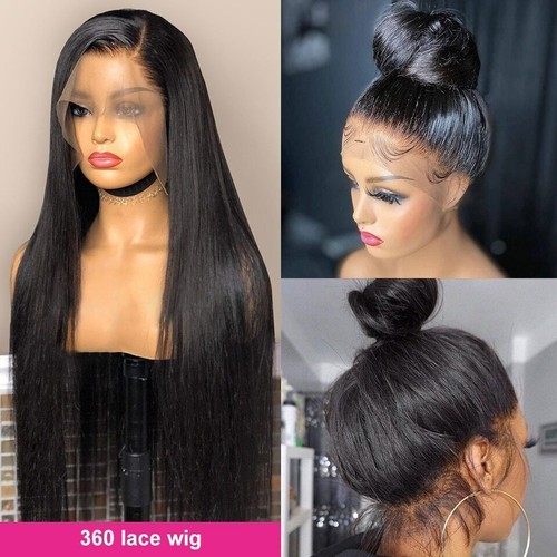 360 Full Lace Wig Human Hair Lace Frontal Wig 10-26Inch Straight For Black Women - Bild 7 von 13