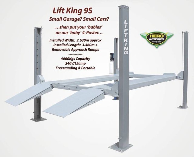 Lift King 9s Short Footprint 4 Post Movable Car Lift / Storage Hoist