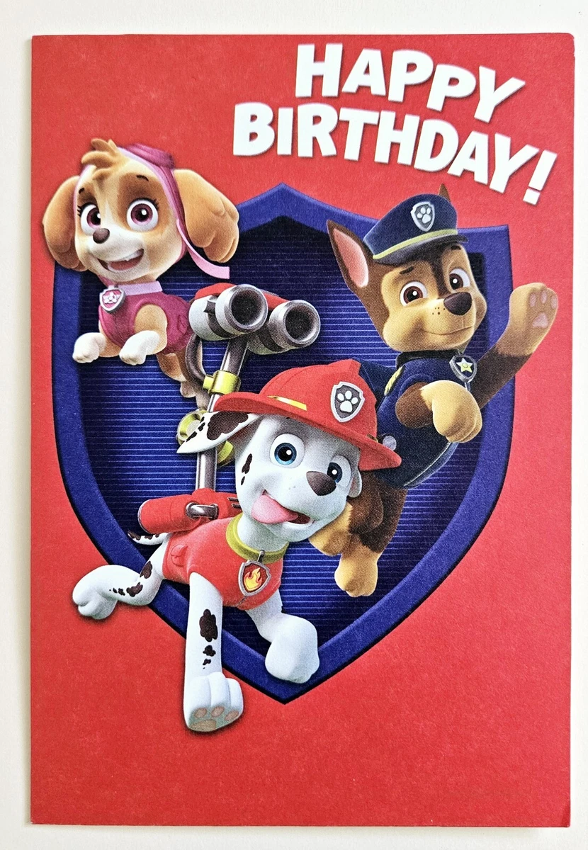 Tarjeta De Cumpleaños De Paw Patrol Para Sobrino - Diseño Oficial Con Mensaje Divertido