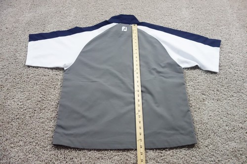 Footjoy Jacket Mens Medium Gray Pullover 1/4 Windbreaker Performance Golf - Picture 7 of 8