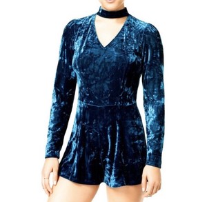 velvet romper long sleeve