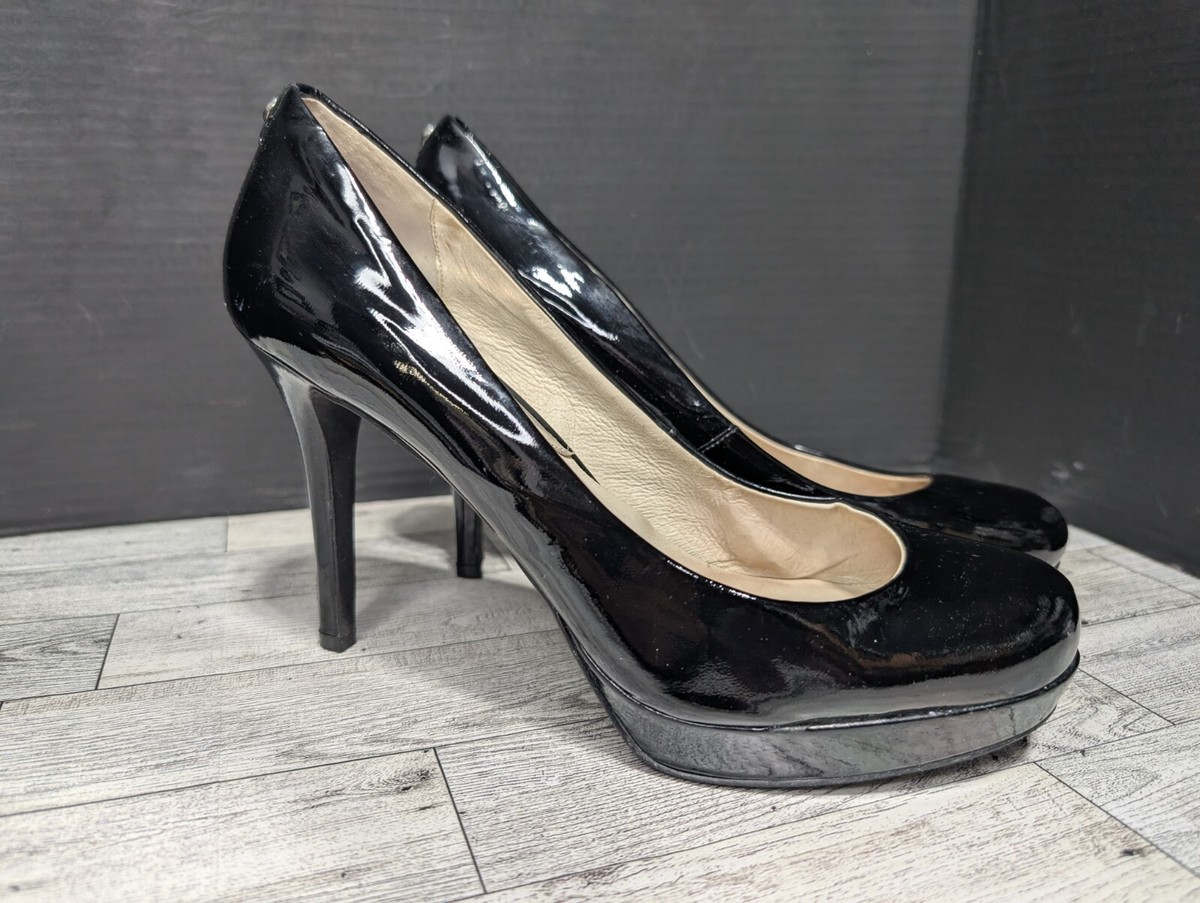 MICHAEL KORS 黒エナメルパンプス　大きいサイズ26cm CORSO ROMA,9 エナメル パンプス フォーマル 黒 ブラック
