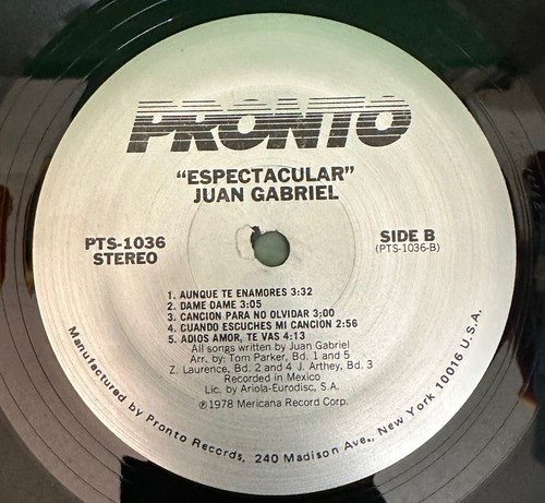 Juan Gabriel Espectacular Vinyl LP. - Picture 6 of 6