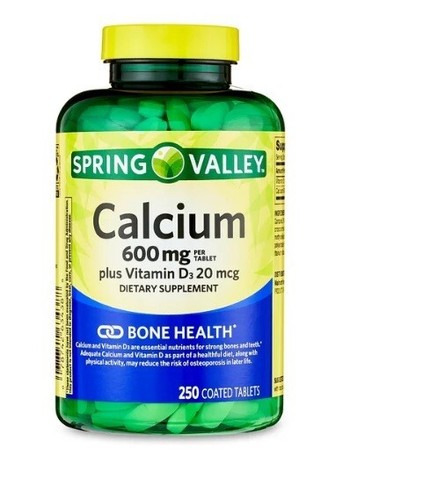 Spring Valley Calcium Plus Vitamin D Tablets Supplement 600 mg 250 Count - Picture 9 of 22