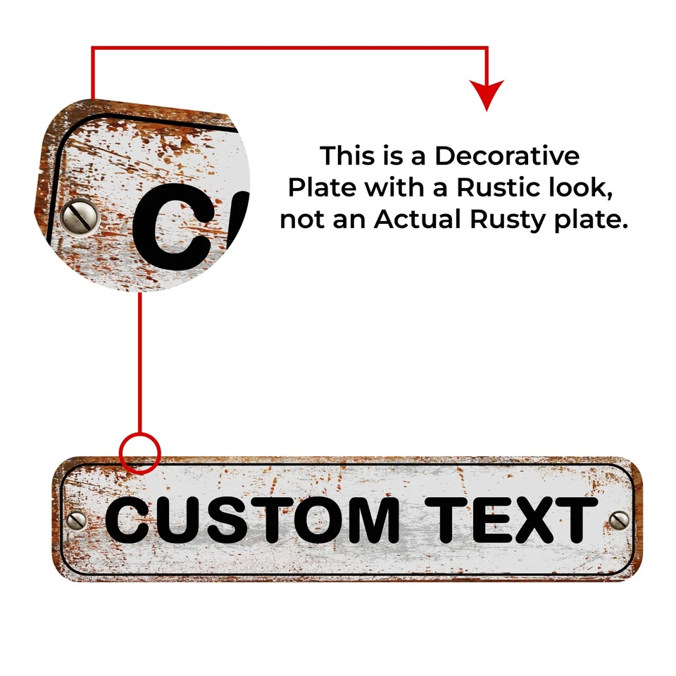 Custom Personalized Street Signs, garage sign, road sign, RUSTY VINTAGE Look new - Image 4 of 4