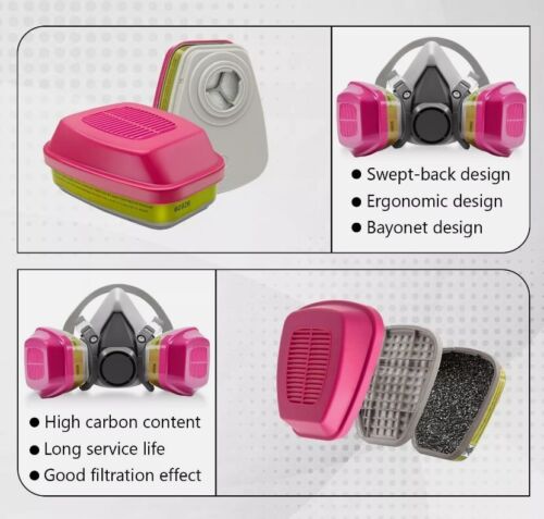 3M Half Face RESPIRATOR MASK 6200 & 2 Multi Gas Vapor Cartridges 60926 - Set New - Picture 10 of 11