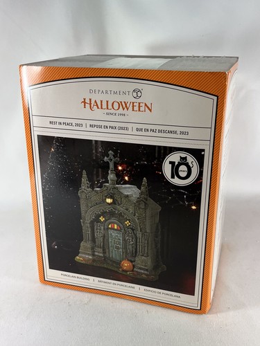 Departamento 56 REST IN PEACE 2023 Halloween Village 6011450 TOTALMENTE NUEVO Snow Village Nuevo en caja - Imagen 1 de 2