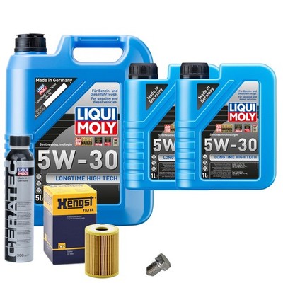 Motoröl 5W30 LIQUI MOLY 7L+HENGST Ölfilter+Cera Tec+Ölablassschraube