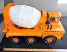TONKA Orange Ready Mixer Cement Truck 6-Wheel 19" long Clean Vintage 1970s