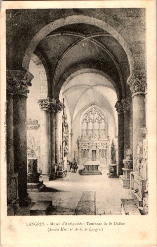 Langres France Tomb St Didier Postcard c1910 Mongin Musée d'Antiquités