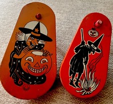 Vintage Halloween Tin Noisemakers Made In USA Toy And Kirchhof