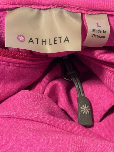 Athleta Rishi - Hoodie - Large - Barbie Fuchsia Pink Women's - Full Zip - Hood - Picture 21 of 24