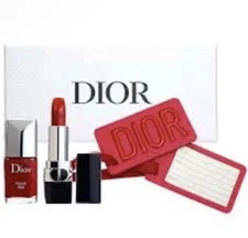 Parfums Christian Dior Rouge Dior Lip Gift Set - Luggage Tag Lipstick - NEW SEAL
