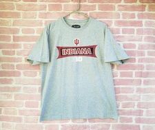 🔥 Indiana Hoosiers BIG 10 Gray Short Sleeve Shirt Men's Large L