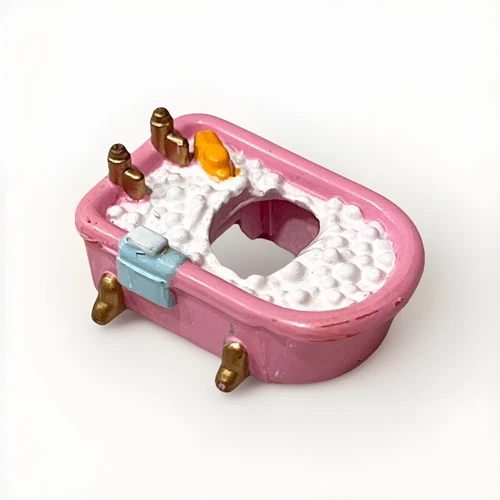 Polly Pocket “Little Lulu's Bath Time Ring” Pink Bathtub Only 1989 Bluebird