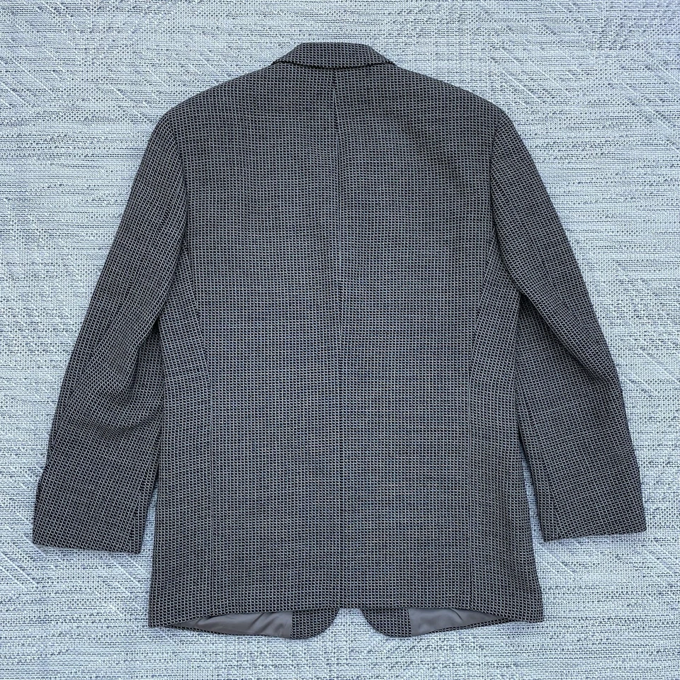 HUGO BOSS Einstein Sports Jacket Men's 40" Gold Black Check Virgin Wool Blazer - Image 2 of 4