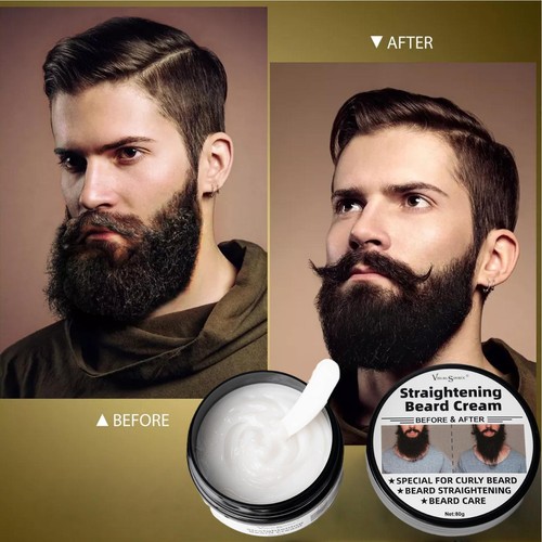 Beard Straightening Cream, Hydrate, Smooth, Adds Shine HOTS Tames E6G6 - Picture 12 of 12