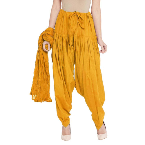 100 % Baumwolle Semi Damen Patiala Salwar mit Dupatta Set Ethno Verschleißfreie Größe - Bild 31 von 51