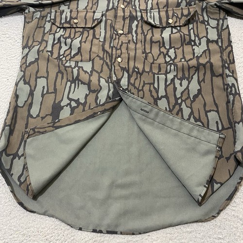 Vintage Cabela's Hemd Herren M Mehrfarbig Trebark Langarm Knopfleiste Made In USA - Bild 4 von 15