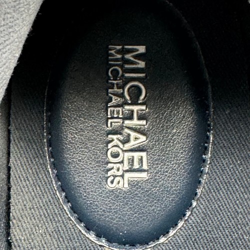 Michael Kors Women's Wedge Sneakers Denim Blue Silver Size 9M - Picture 8 of 8