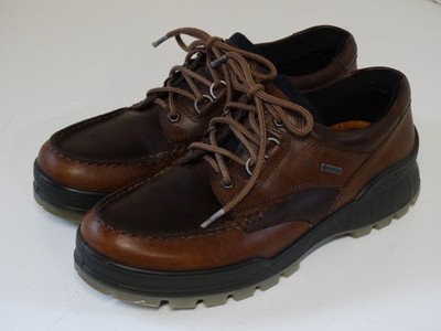 Men ECCO Track II Low Brown Leather Hiking Shoes GORE-TEX Size US 8-8.5 EUR 42