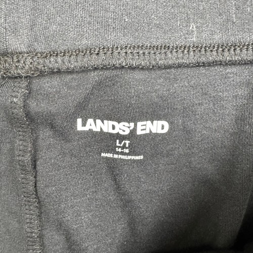 Lands' End Schlupfhose schwarz Sport Strick weites Bein Größe Large Tall Gummibund - Bild 4 von 13