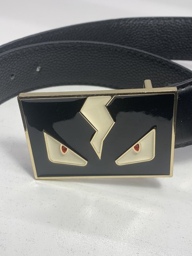 Monster Eyes Black Fendi Belt 46? (50/125) Read Description - Picture 5 of 8