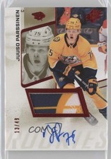 2022-23 SPx Rookies /49 Juuso Parssinen #192 RPA Rookie Patch Auto RC