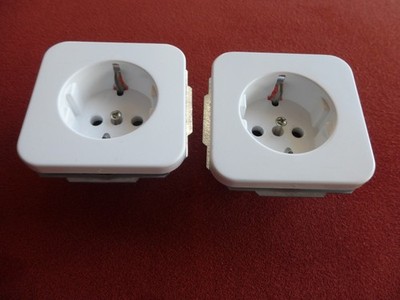 2 Stück KOPP  Steckdosen in weiß