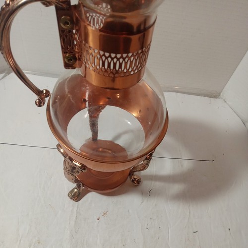 Princess House Kupfer Kaffee Tee Kanne Karaffe Wärmeständer 14" hoch - Bild 3 von 4