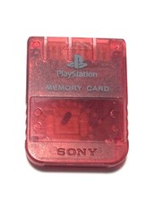 Sony Playstation PS1 Memory Card (SCPH-1020)  Crystal Red- Tested