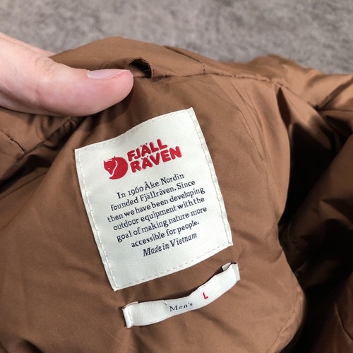 Fjällräven Keb Wool Padded Jacket Men’s Size M Brown Full Zip Packable Outdoor - Bild 3 von 14