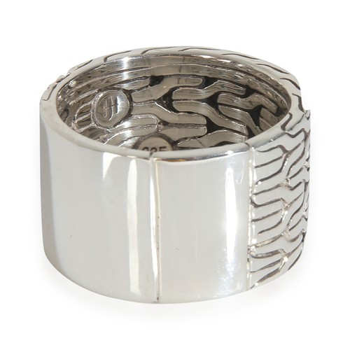 John Hardy Sterling Silver Carved Chain Band - Picture 4 of 4