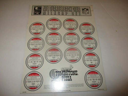 Tombstone Pizza - NFL Quarterback Club Milk Cap/Pog Set (1996) John Elway, Faulk - Bild 2 von 2