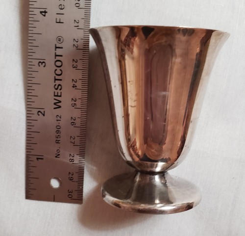Homan EP-NS 014 Silver Plated Miniature Cordial Cup 4" Tall Base Round 2.5" Dia - Picture 2 of 5