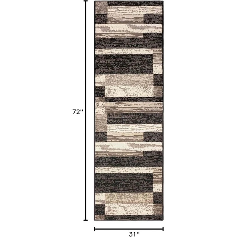 Alfombra de nailon duradera acogedora diseño de retazos de interior antideslizante alfombra de piso para corredor EE. UU. Foto 3 de 4