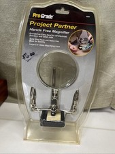 Pro Grade Hands Free Magnifier Magnifying Glass with Alligator Clips New 62654