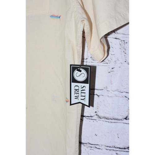 Camisa SALTY CREW Para Hombre Náutica LÍNEAS APRETADAS Manga Corta Abotonada Talla XL NUEVA CON ETIQUETAS - Imagen 4 de 10