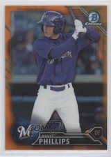 2016 Bowman Chrome Prospects Orange Shimmer Refractor 5/25 Brett Phillips uk2