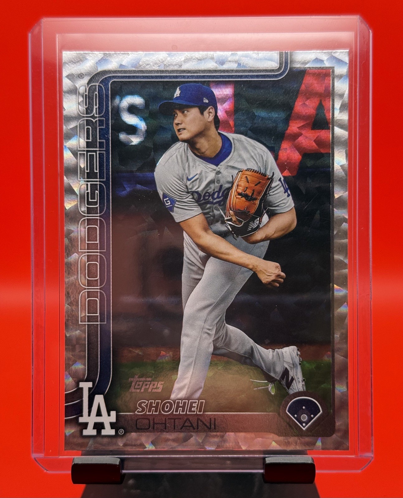 Shohei Ohtani 2025 Topps Series 2 #400 Silver Crackle Foil SP LA Dodgers