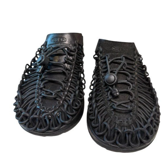Sandalias Keen Mujer Talla 8.5 Uneek Cuero Premium Slide Triple Negro 1024904 Foto 3 de 4