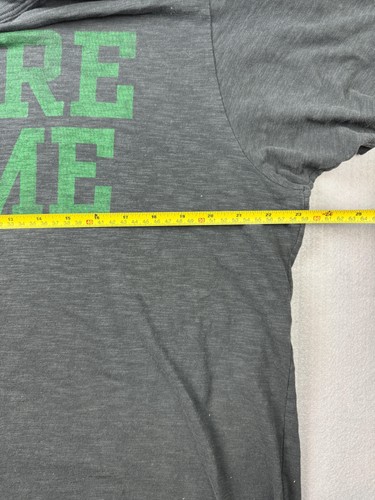 Notre Dame Shirt Mens XL Gray Green NCAA College Football Cotton Tee 47 Brand - Picture 4 of 7