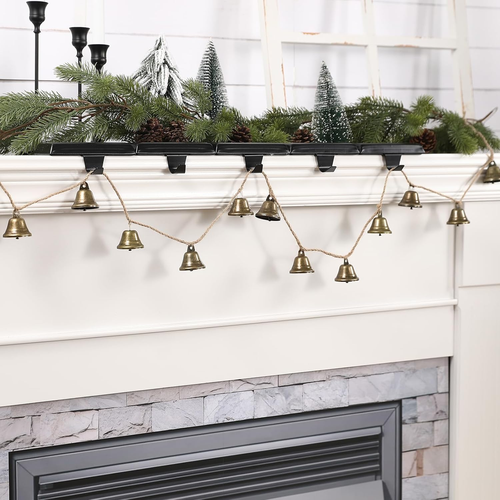 Christmas Decorations -Bells Christmas Garland-Rustic Bells Garland Banner for C - Picture 2 of 12