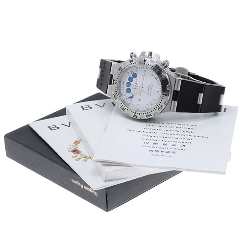 BVLGARI Diagono Scuba Pro Regatta For Parts As is Wristwatch Chronograph Black - Picture 2 of 24