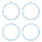 55x0,4mm (ODxT) Uniwersalna bezprzewodowa metalowa naklejka pierścieniowa, 4-pak, błękit nieba